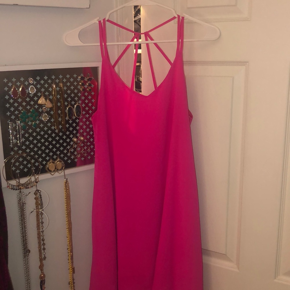 Hot pink dress